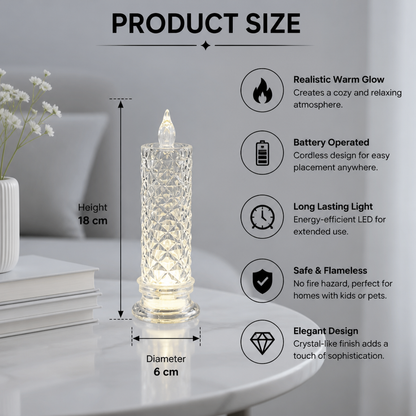 LED Flameless Candle Lamp – Cozy & Decorative Table Light