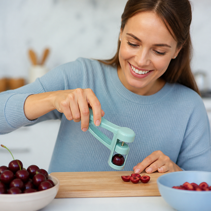 Stainless Steel Grape & Cherry Tomato Cutter – Safe One-Press Quarter Slicer for Toddlers & Kids