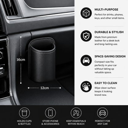 Universal Car Cup Holder & Multi-Purpose Storage Organizer for Bottles and Accessories