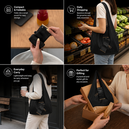 Foldable Keychain Shopping Tote Bag