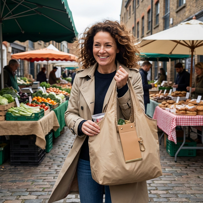 Foldable Keychain Shopping Tote Bag