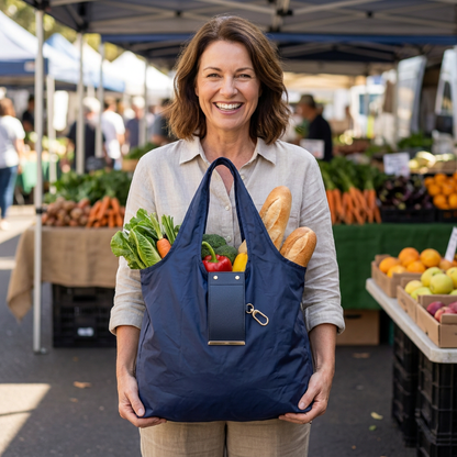 Foldable Keychain Shopping Tote Bag