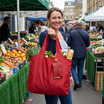 Foldable Keychain Shopping Tote Bag