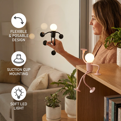 LED Lamp with Suction Cup – Interchangeable and Playful Design for Decoration