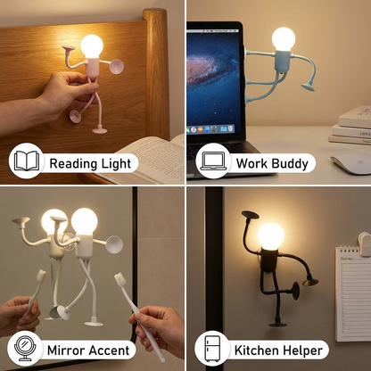LED Lamp with Suction Cup – Interchangeable and Playful Design for Decoration