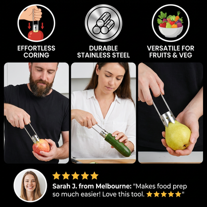 Stainless Steel Fruit Corer – Multifunctional Tool for Easily Removing Cores from Fruits & Vegetables