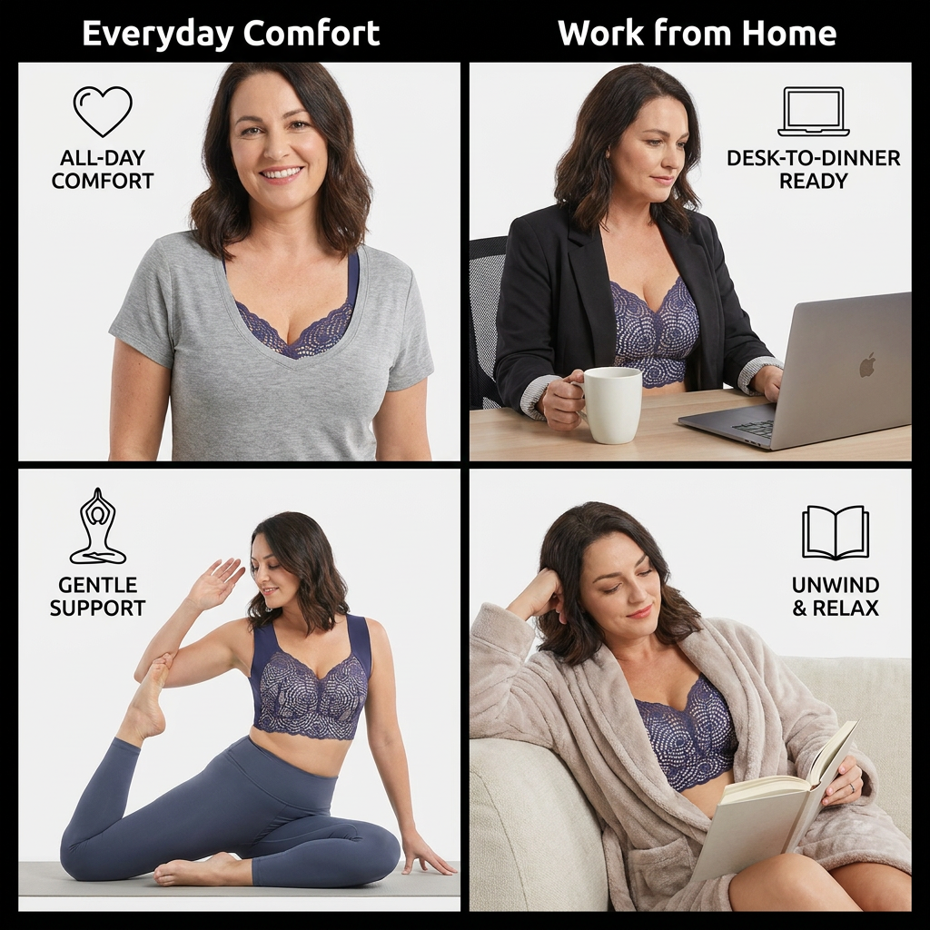 Seamless Push-Up Comfort Bra – Wireless, Breathable & Shaping for Natural Support