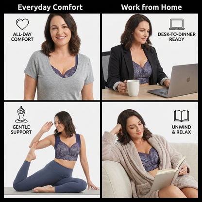 Seamless Push-Up Comfort Bra – Wireless, Breathable & Shaping for Natural Support