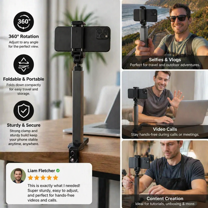 Travel Phone Holder – Foldable and Adjustable Stand for Comfortable Use On the Go