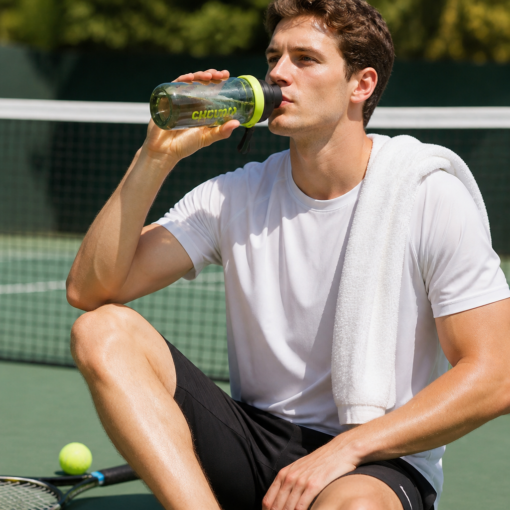 2-in-1 Sports Water Bottle with Spray Function & Straw – Large Capacity