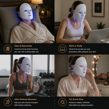 LED Face Mask – Professional Light Therapy for Skin Rejuvenation at Home