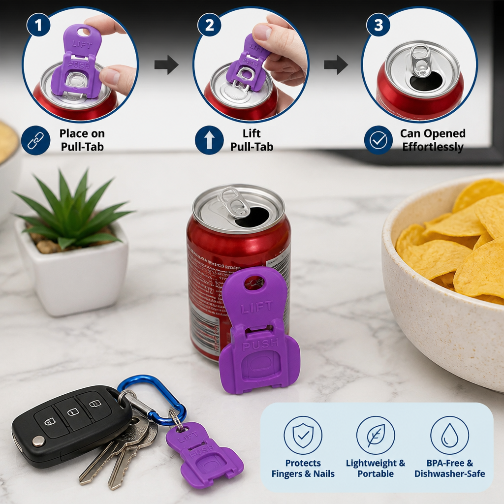 Compact Can Opener – Effortless Opening with Reliable and Dustproof Seal
