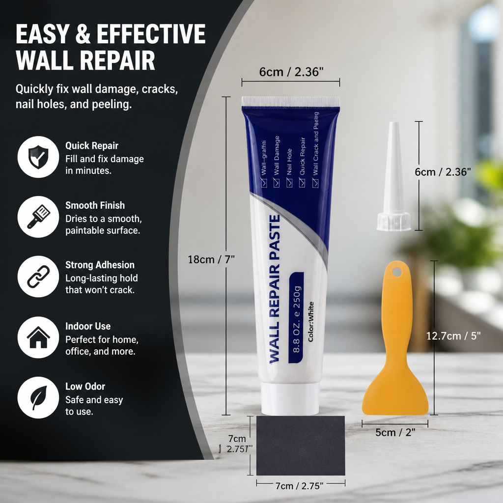 Instant Wall Repair Cream – Quick Crack & Hole Filler