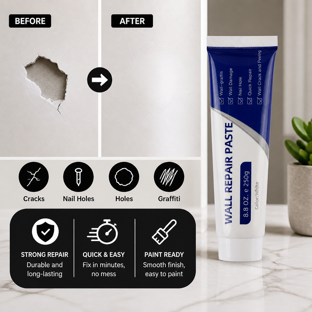 Instant Wall Repair Cream – Quick Crack & Hole Filler