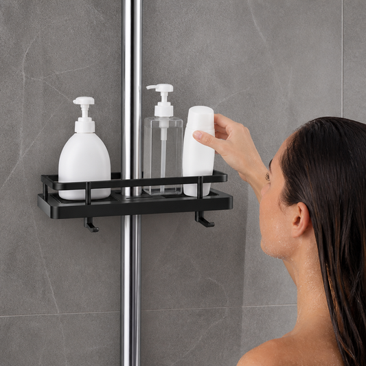 Bathroom Pole Shower Storage Rack Holder