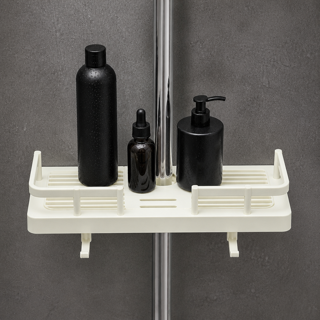 Bathroom Pole Shower Storage Rack Holder
