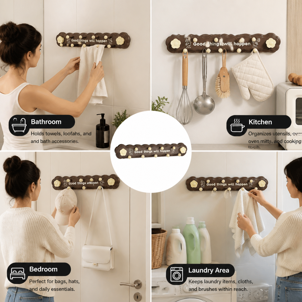 Heavy-Duty Suction Cup Hook Rail