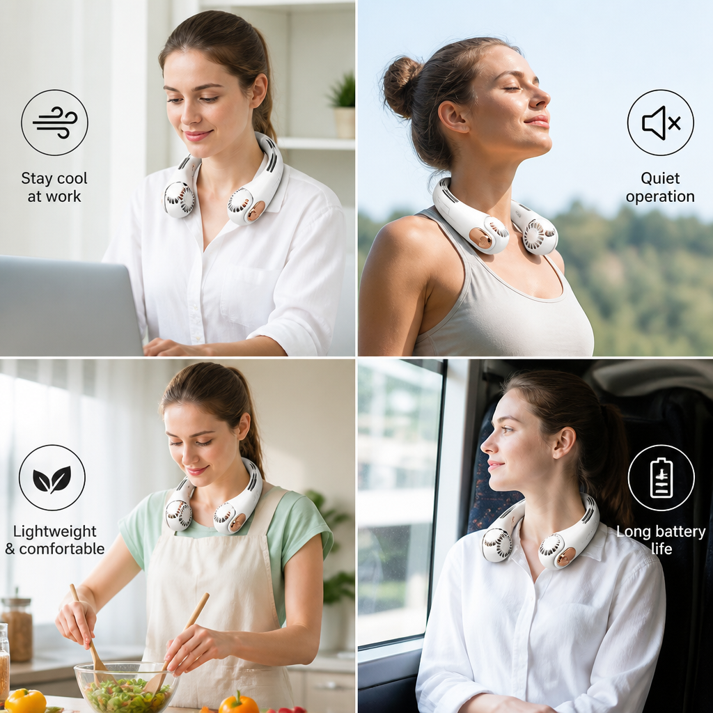 Portable Hands-Free Neck Cooling Fan