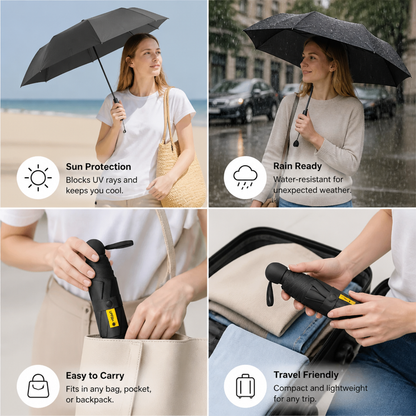 Lightweight Mini Travel Sun Umbrella – Fits in Any Bag