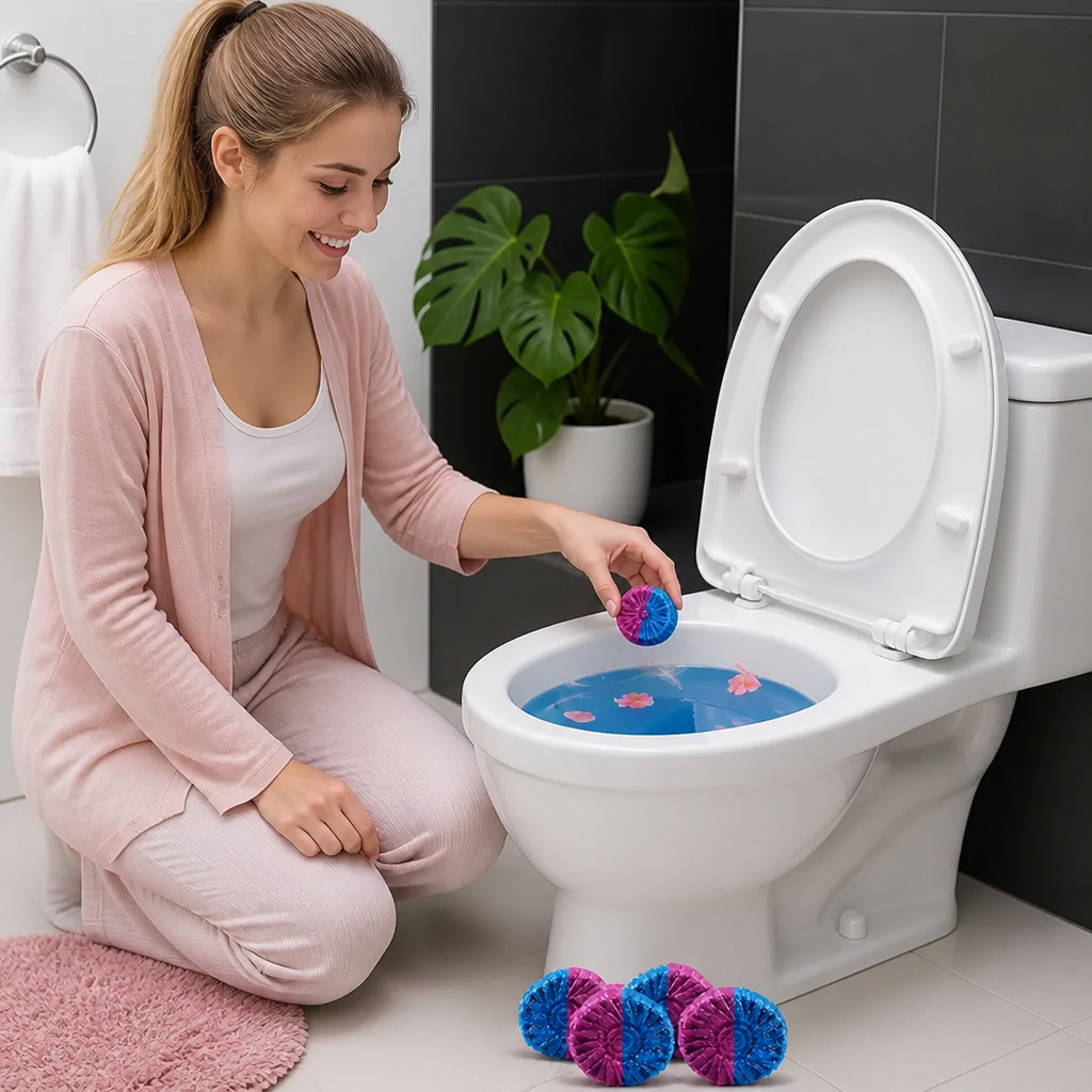 Toilet Cleaning Blocks for Limescale, Urine Stains & Odor Removal