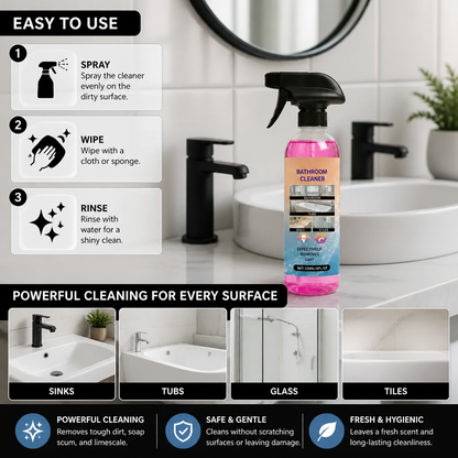 Bathroom Cleaner – Multi-Surface Stain Remover for Tubs, Sinks & Glass