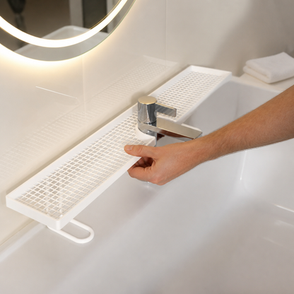 No-Drill Moisture-Resistant Bathroom Countertop Organizer Shelf