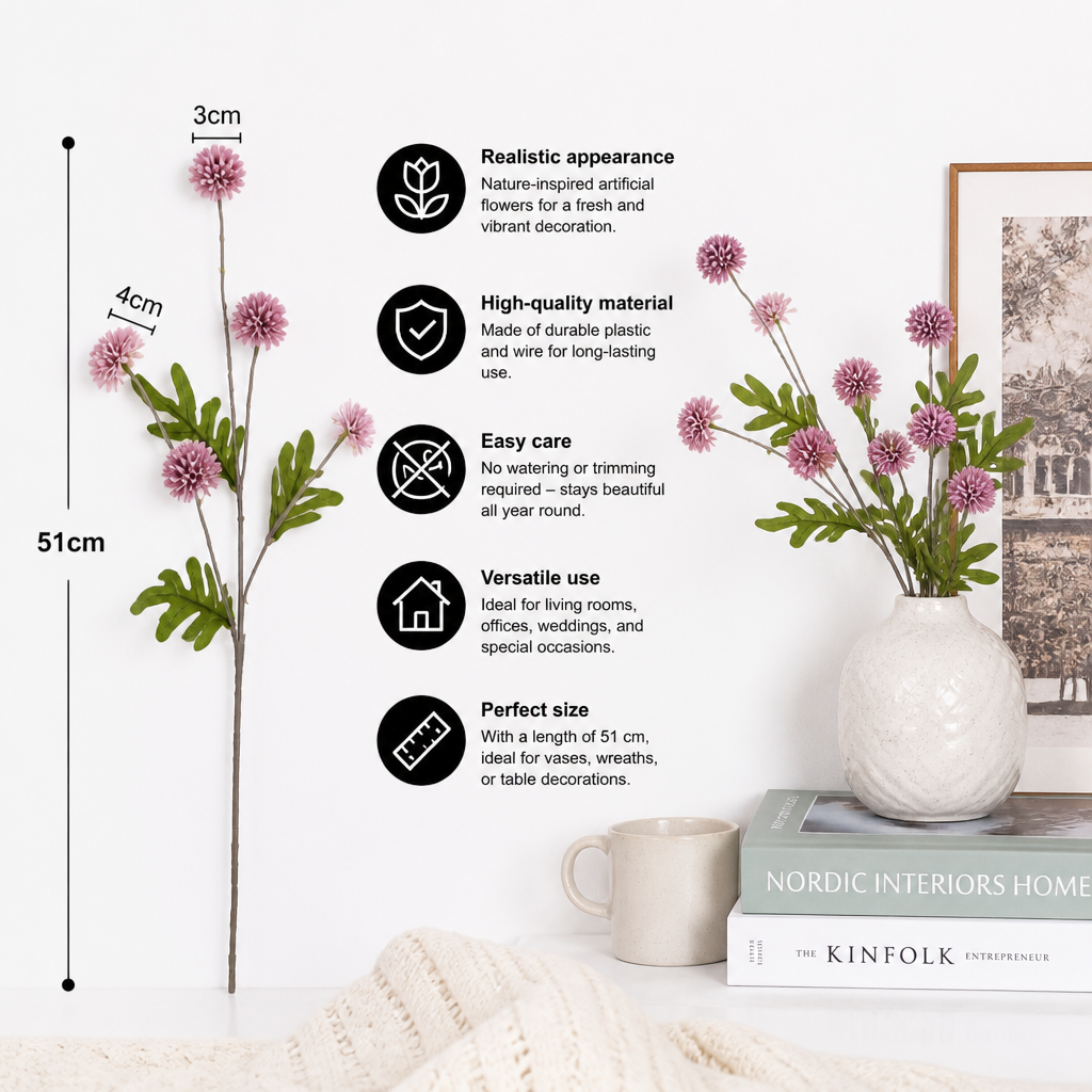 Artificial Mum & Eucalyptus Floral Arrangement