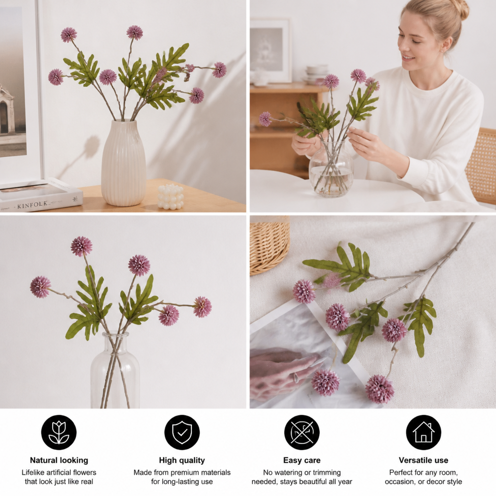 Artificial Mum & Eucalyptus Floral Arrangement