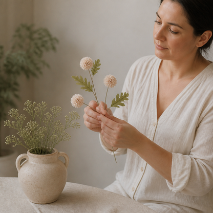 Artificial Mum & Eucalyptus Floral Arrangement