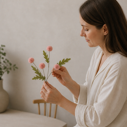 Artificial Mum & Eucalyptus Floral Arrangement