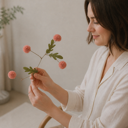 Artificial Mum & Eucalyptus Floral Arrangement