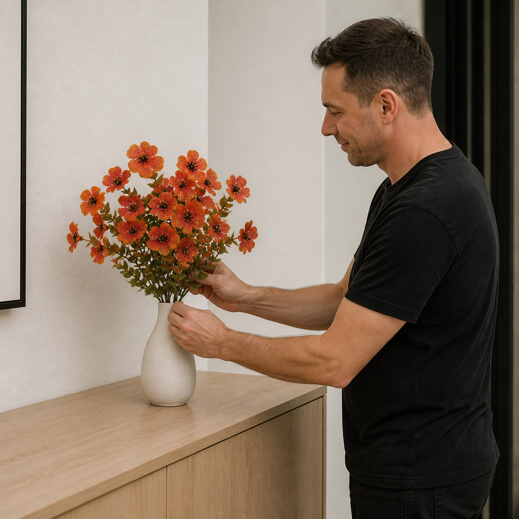 UV-Resistant Artificial Fall Flower Bouquet Set
