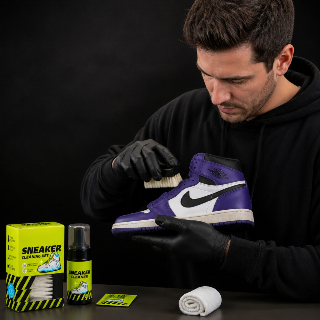 All-in-One Shoe Cleaning & Care Kit with Brushes, Dry Cleaner & Stain-Removal Wipes