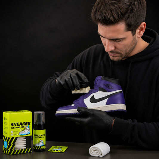 All-in-One Shoe Cleaning & Care Kit with Brushes, Dry Cleaner & Stain-Removal Wipes