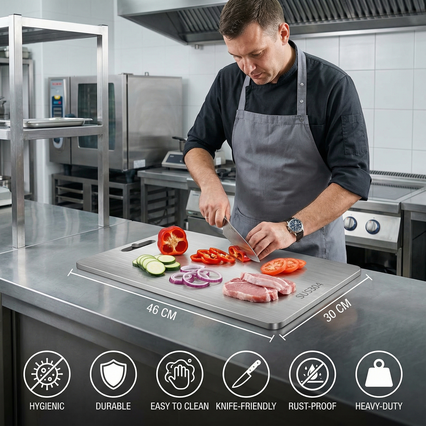 TitanPro – High-Quality Cutting Board Made from German Stainless Steel