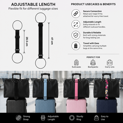 Adjustable Luggage Connector Strap