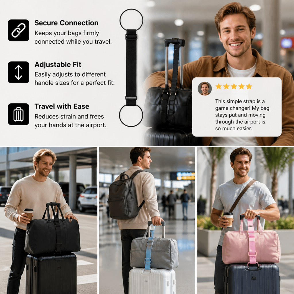 Adjustable Luggage Connector Strap