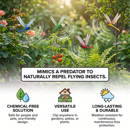 Dragonfly Clips – Realistic Insect Repellent for Home & Garden (4 Pieces)