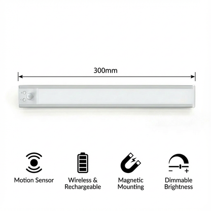 Wireless LED Under-Cabinet Light with Motion Sensor – Magnetic & Dimmable
