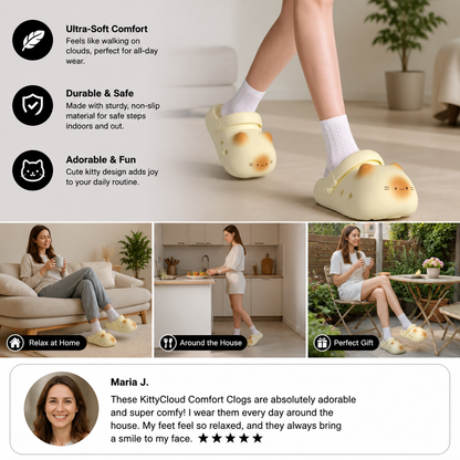 KittyCloud Comfort Clogs – Ultra-Soft Cat Slippers