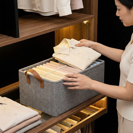 Foldable Clothes Organiser Box with Handles