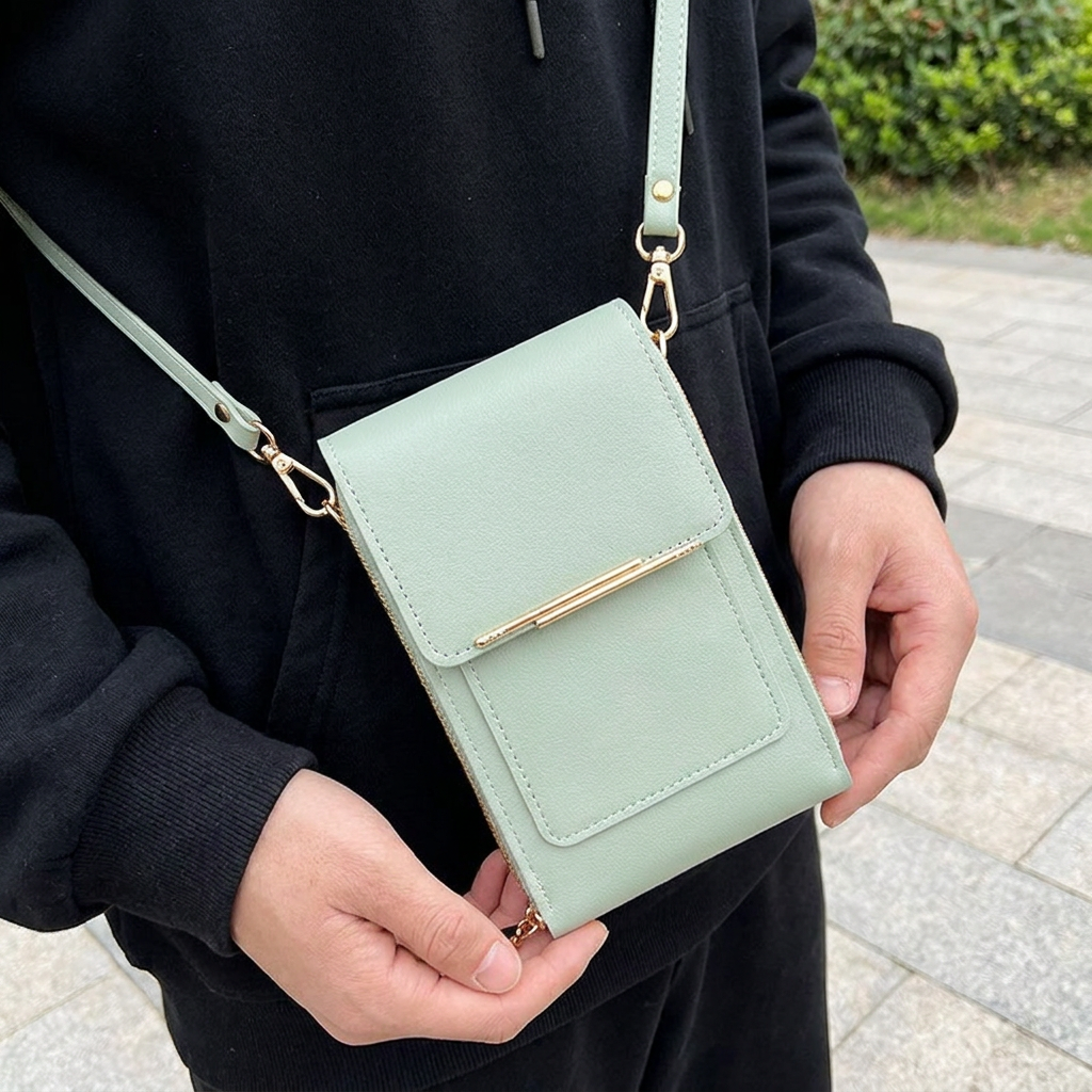 Touchscreen Crossbody Phone Bag – Compact Wallet for Phone, Keys & Essentials