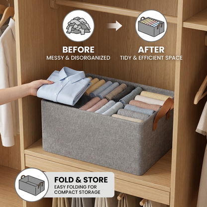 Foldable Clothes Organiser Box with Handles