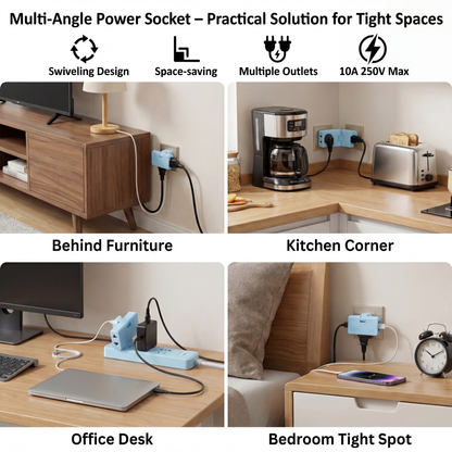 Multi-Angle Power Socket – Practical Solution for Tight Spaces