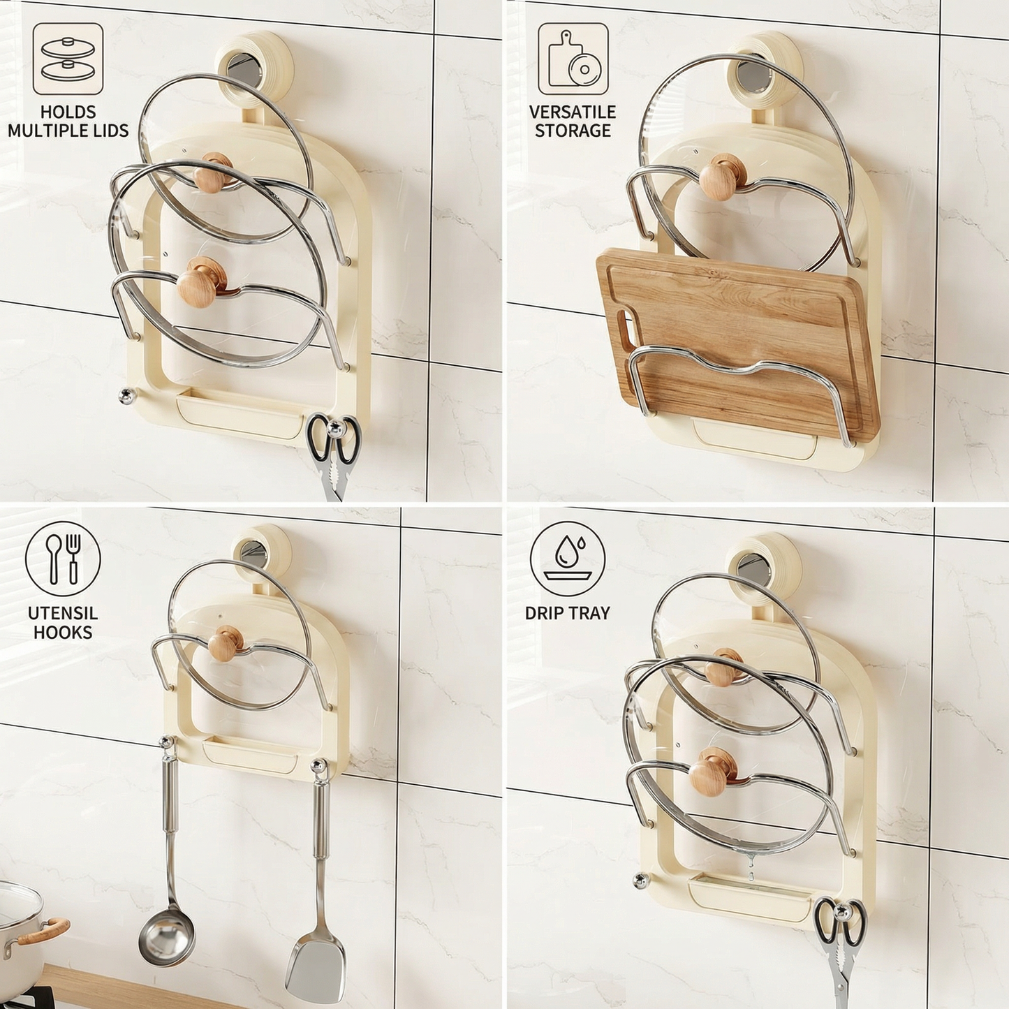 Practical Pot Lid Holder