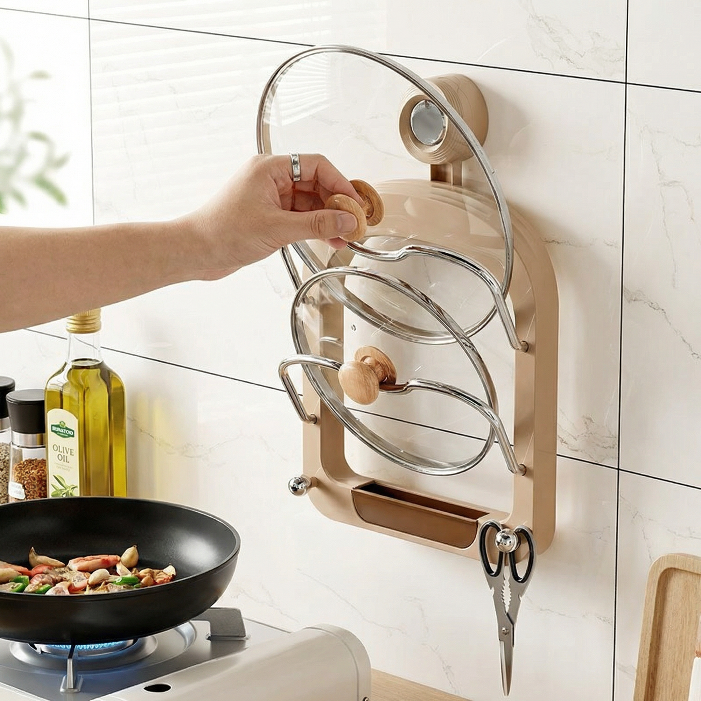 Practical Pot Lid Holder