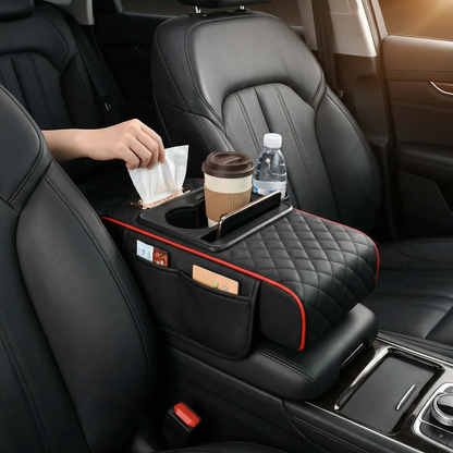 Multifunctional Car Armrest with Cup Holder & Storage