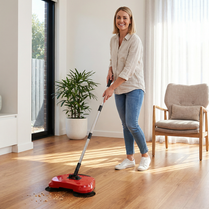 2-In-1 Hoover Broom Without Electricity