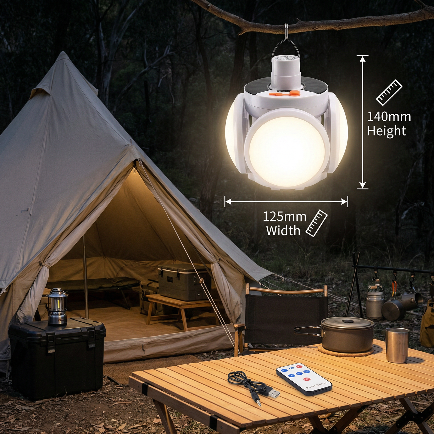 Practical Solar Outdoor and Camping Lamp