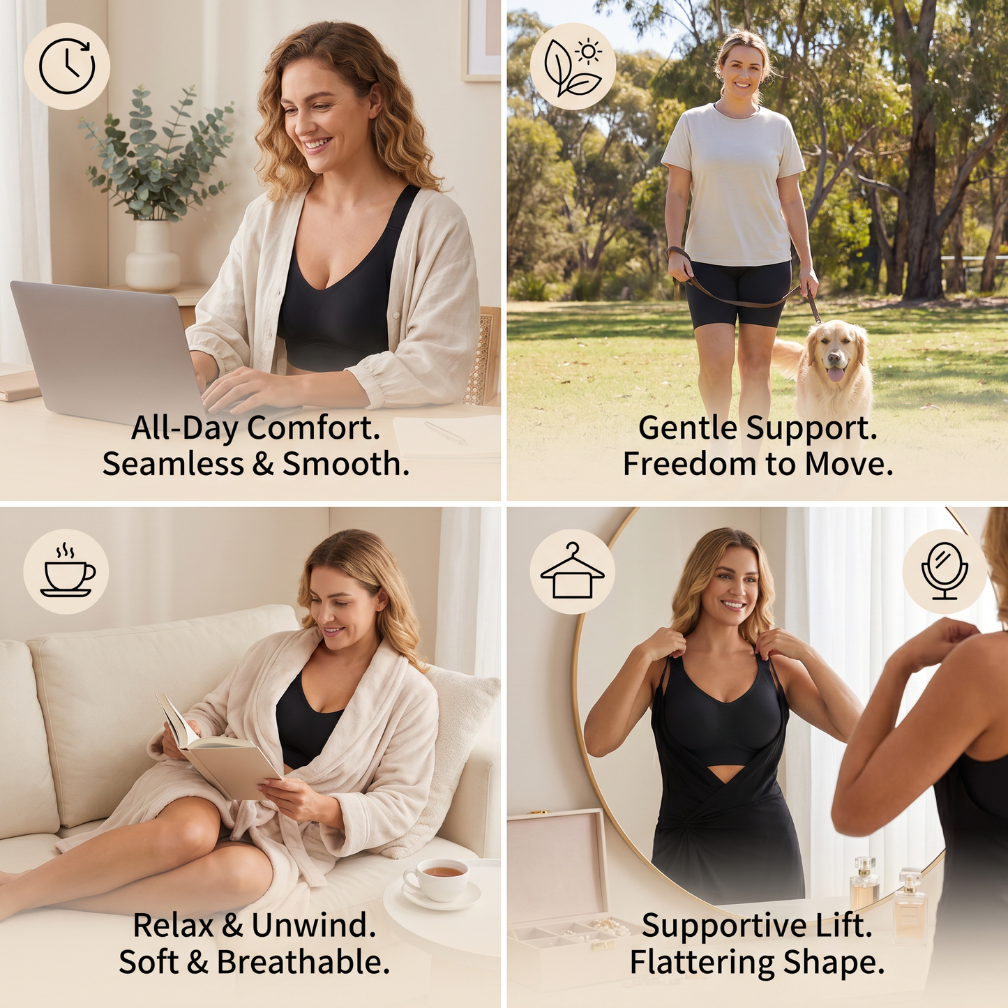 Seamless Full-Coverage Bra – Supportive Lift for Plus Sizes